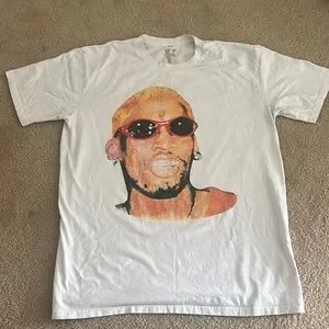 VLONE | Shirts | Vlone Rodman Airbrush Tshirt White | Poshmark